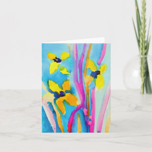 Gelbe Blumen durch Christina Miller, Alter 9 Karte