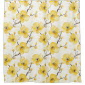 Gelbe Blumen Duschvorhang (Vorderseite)