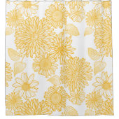 Gelbe Blumen Duschvorhang (Vorderseite)