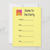 Gelbe Blumen Einladung (Rückseite)