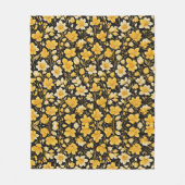 Gelbe Blumen Fleecedecke (Vorderseite)