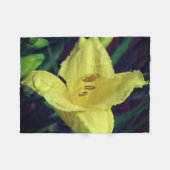 Gelbe Blumen Fleecedecke (Vorderseite (Horizontal))