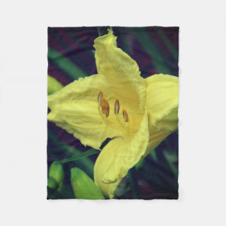 Gelbe Blumen Fleecedecke
