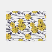 Gelbe Blumen Fleecedecke (Vorderseite (Horizontal))