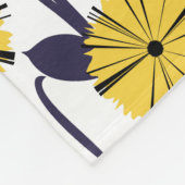 Gelbe Blumen Fleecedecke (Ecke)
