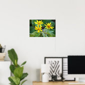 Gelbe Blumen Foto Poster (Heimbüro)