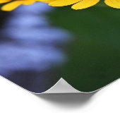 Gelbe Blumen Foto Poster (Ecke)