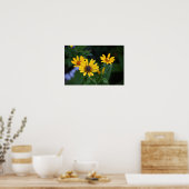 Gelbe Blumen Foto Poster (Küche)