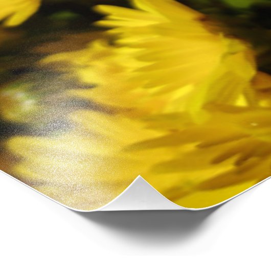 Gelbe Blumen Fotodruck (Ecke)