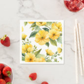 Gelbe Blumen Garden Soft Watercolor Serviette (Beispiel)