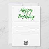 Gelbe Blumen Geburtstagsgrüße Feiertagskarte (Rückseite)