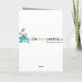 Gelbe Blumen Gedenkkarte / Beerdigung Karte (Rückseite)