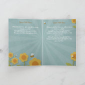 Gelbe Blumen Gedenkkarte / Beerdigung Karte (Innenseite)