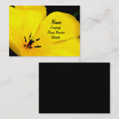 Gelbe Blumen-Geschäfts-Karte Visitenkarte (Vorne/Hinten)