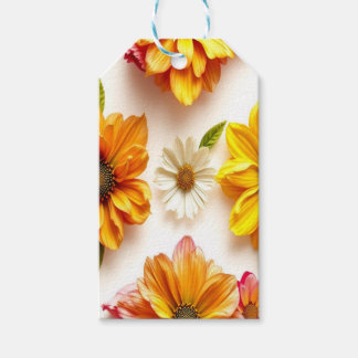 gelbe Blumen Geschenkanhänger