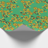Gelbe Blumen Geschenkpapier (Ecke)