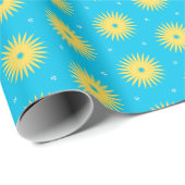 Gelbe Blumen Geschenkpapier (Rolleneckpunkt)