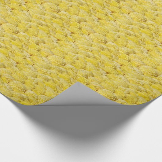 Gelbe Blumen Geschenkpapier (Ecke)