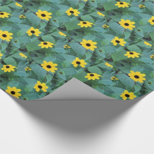 Gelbe Blumen Geschenkpapier (Ecke)