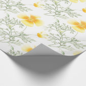Gelbe Blumen Geschenkpapier (Ecke)