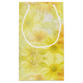 Gelbe Blumen Geschenktasche Kleine Geschenktüte (Rückseite)