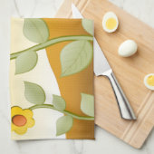 GELBE BLUMEN GESCHIRRTUCH (Viertel Falte)