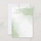 Gelbe Blumen grün Blätter geometrisch Dankeskarte (Rückseite)