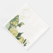 Gelbe Blumen Grüne Blätter Blumen Serviette (Ecke)
