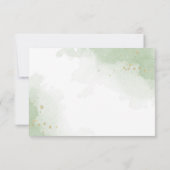 Gelbe Blumen, grüne Blätter Dankeskarte (Rückseite)