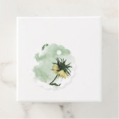 Gelbe Blumen Grüne Gefälligkeit Tag Geschenkanhänger (Beispiel)