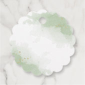 Gelbe Blumen Grüne Gefälligkeit Tag Geschenkanhänger (Rückseite)