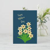 Gelbe Blumen Grußkarten Dankeskarte (Stehend Vorderseite)