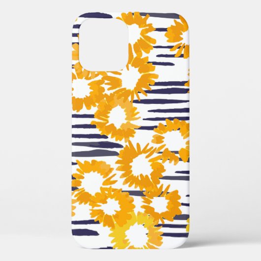 Gelbe Blumen: handbemalt Vintag Case-Mate iPhone Hülle (Rückseite)