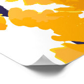 Gelbe Blumen: handbemalt Vintag Poster (Ecke)