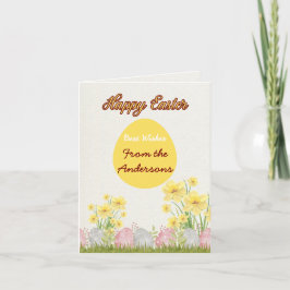 Gelbe Blumen Happy Oaster Best Wünsche aus Feiertagskarte