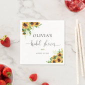 Gelbe Blumen-Hochzeitsdusche-Serviette Serviette (Beispiel)