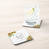 Gelbe Blumen Hochzeitsdusche Untersetzer (Rechte Seite)