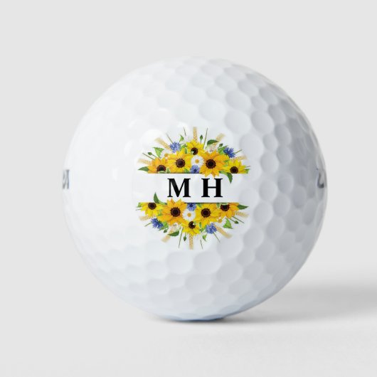 Gelbe Blumen Hübsch Weibchen Ursprünglich Golfball (Vorderseite)