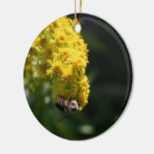 Gelbe Blumen Hummeln Natur Fotografie Keramikornament (Links)