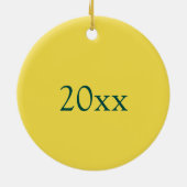 Gelbe Blumen Hummeln Natur Fotografie Keramikornament (Hinten)