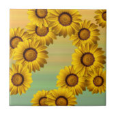 Gelbe Blumen im Frühling Fliese (Vorderseite)