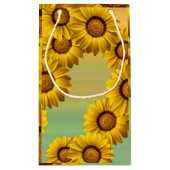 Gelbe Blumen im Frühling Kleine Geschenktüte (Rückseite)