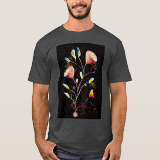 Gelbe Blumen im Weltraum T-Shirt