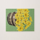gelbe Blumen in einem Korb Puzzle (Horizontal)