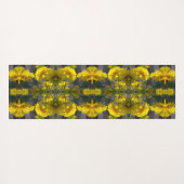 Gelbe Blumen in Sonnenschein Abstrakt Yogamatte (Rückseite (Horizontal))