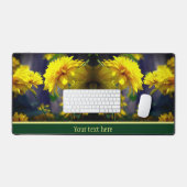 Gelbe Blumen in Sonnenschein Personalisiert Schreibtischunterlage (Tastatur & Maus)