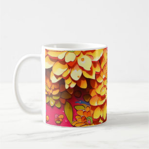 Gelbe Blumen Kaffeetasse