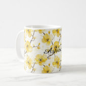 Gelbe Blumen Kaffeetasse (Vorderseite Links)