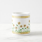 Gelbe Blumen Kaffeetasse (Mittel)