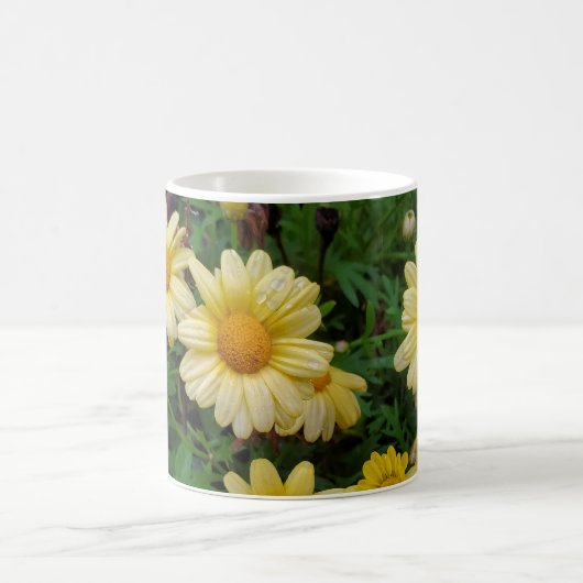 Gelbe Blumen Kaffeetasse (Mittel)